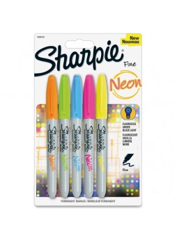 Fine Marker Point Type - Neon Yellow, Neon Pink, Neon Orange, Neon Green, Neon Blue - 5 / Pack  - san1860443
